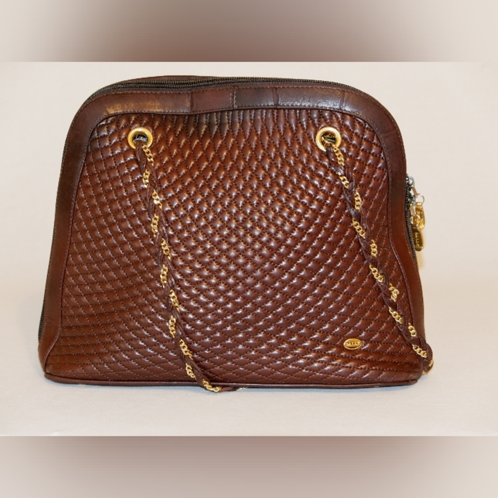 Vintage BALLY Brown Leather Shoulder Bag